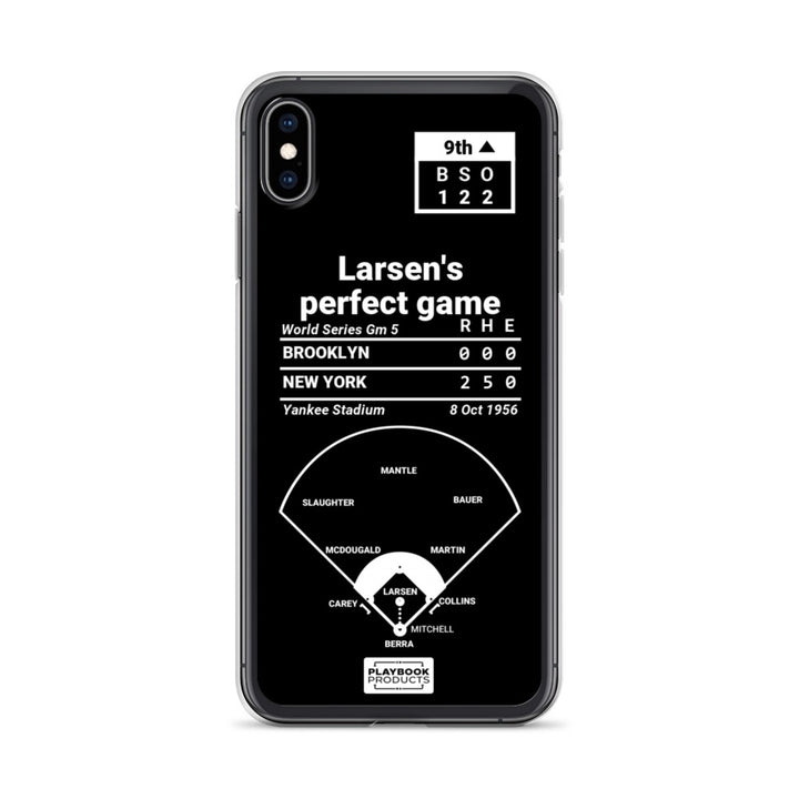 New York Yankees Greatest Plays iPhone Case: Larsen's perfect game (1956)