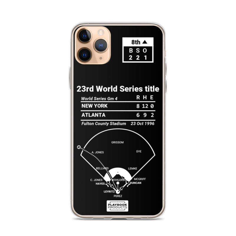 Greatest Yankees Plays iPhone Case: 23rd World Series title (1996)