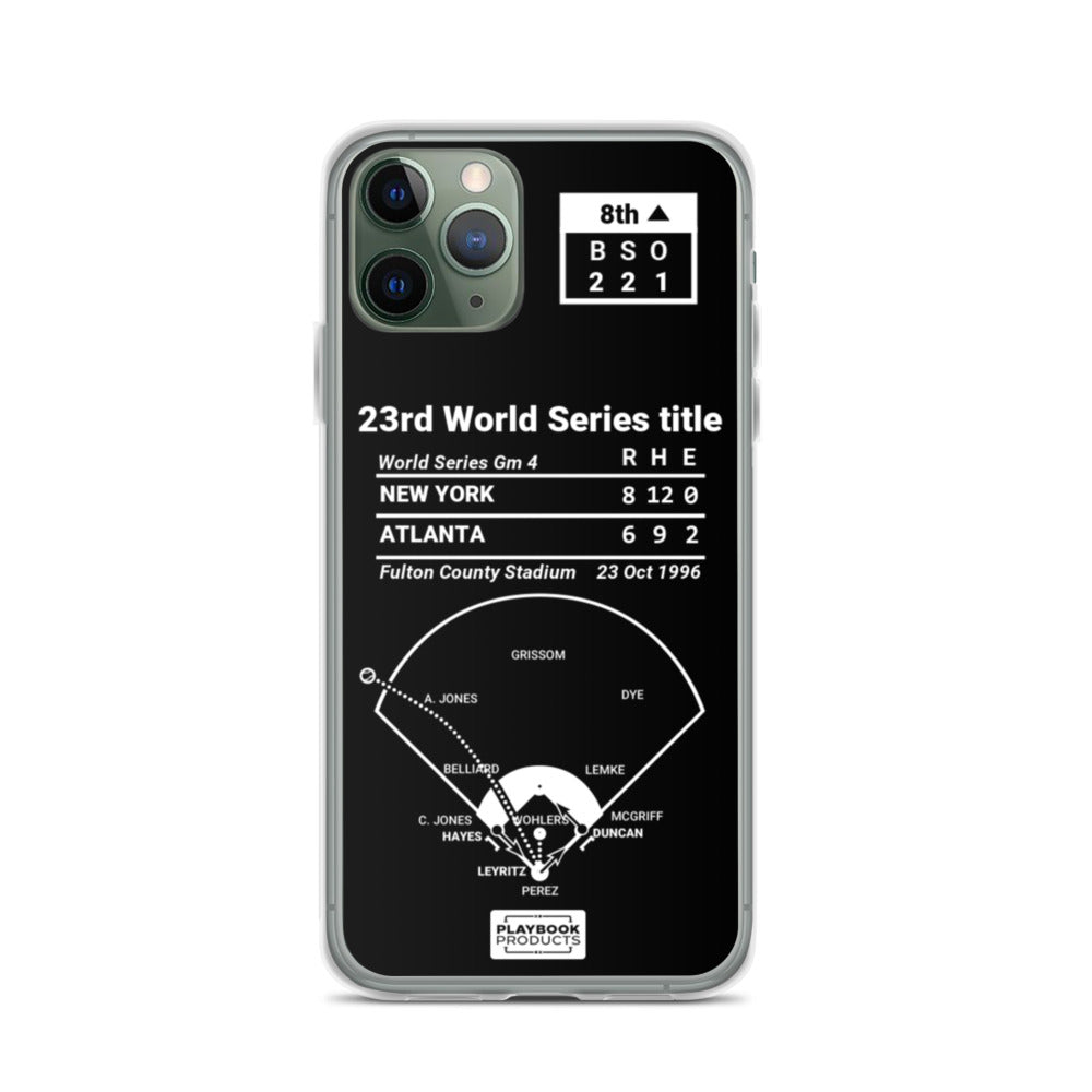 New York Yankees Greatest Plays iPhone Case: 23rd World Series title (1996)