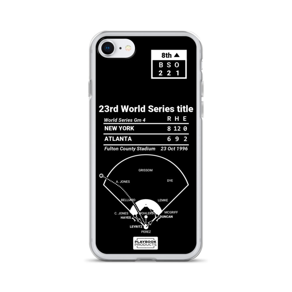 New York Yankees Greatest Plays iPhone Case: 23rd World Series title (1996)