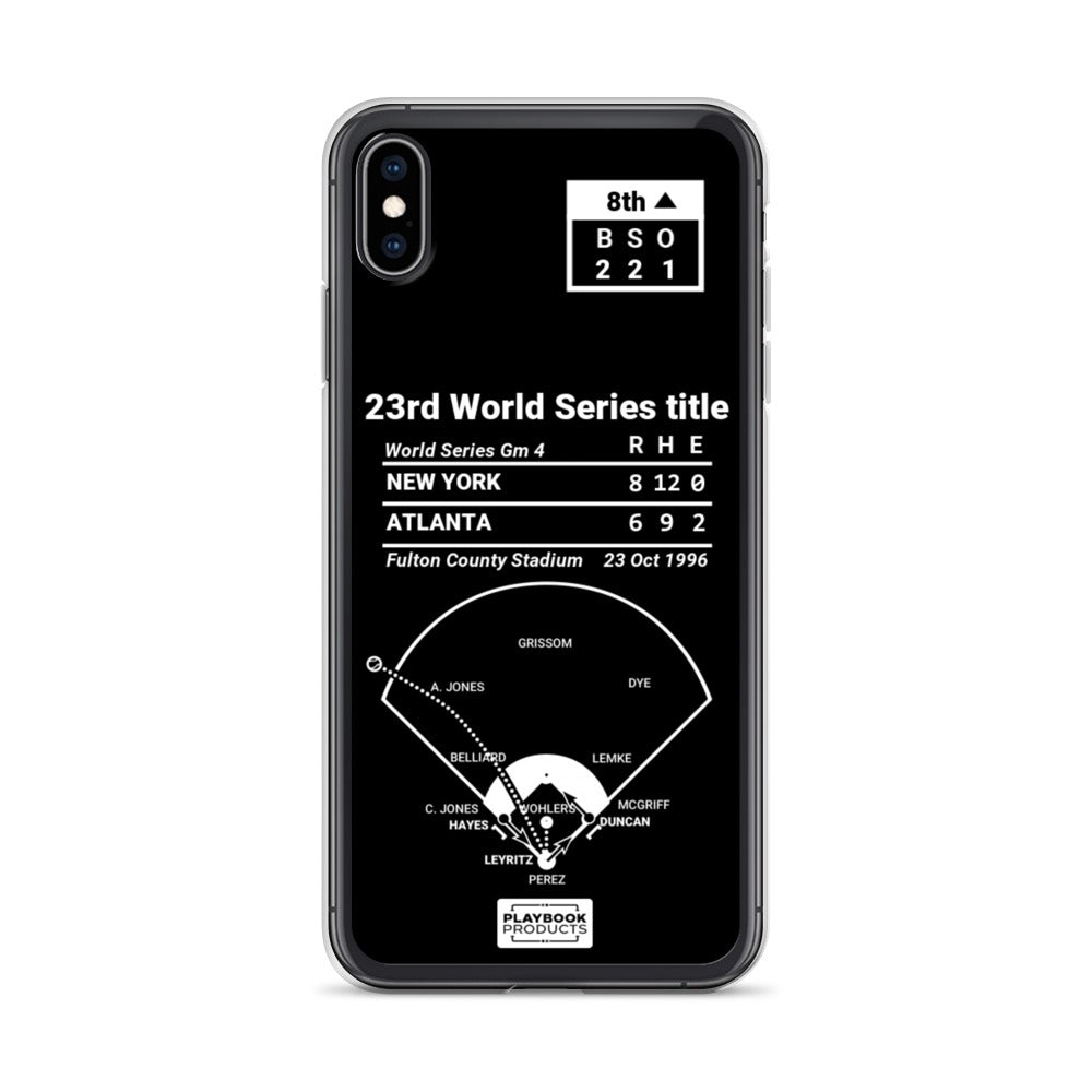 New York Yankees Greatest Plays iPhone Case: 23rd World Series title (1996)