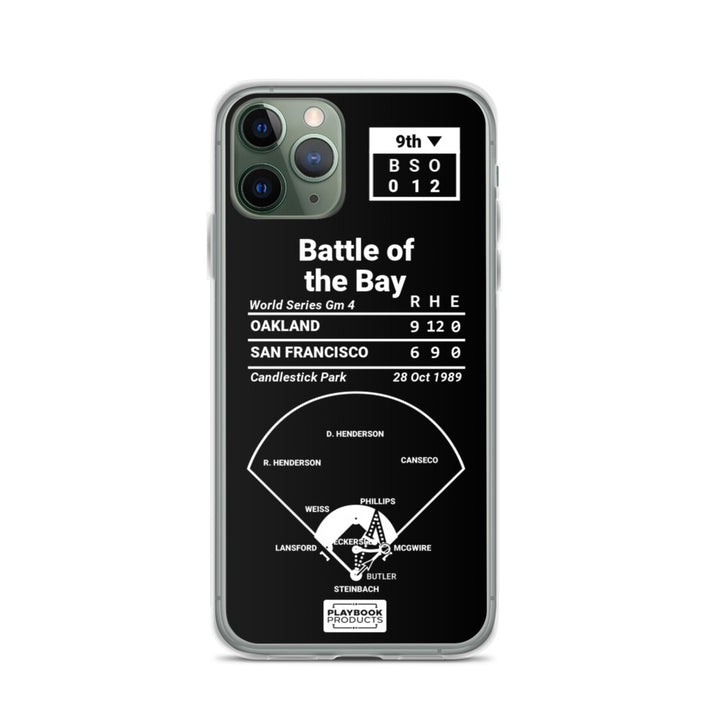 Oakland Athletics Greatest Plays iPhone Case: Battle of the Bay (1989)