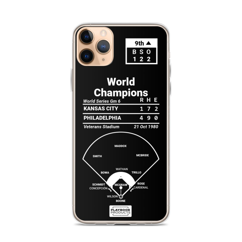 Philadelphia Phillies Greatest Plays iPhone Case: World Champions (1980)