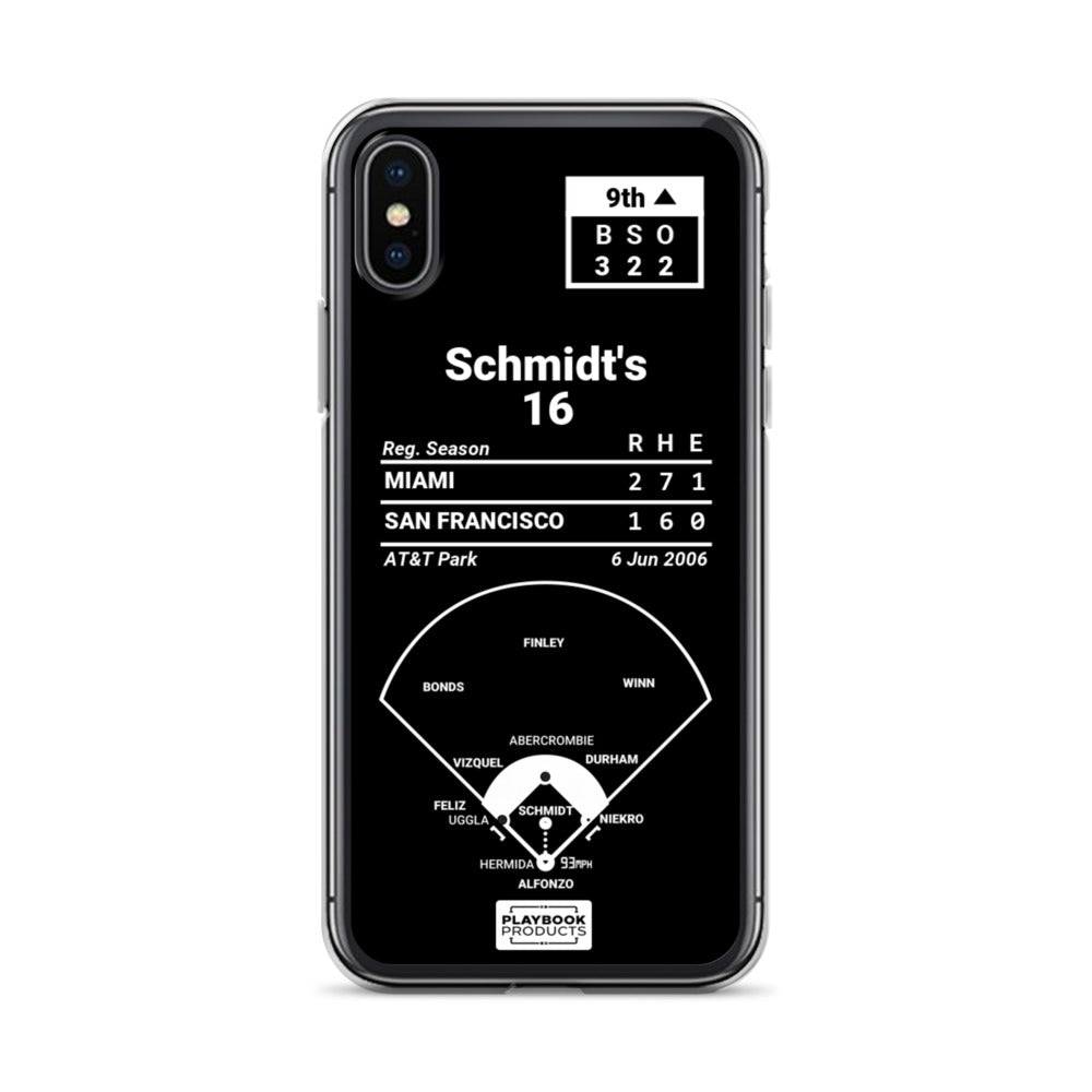 San Francisco Giants Greatest Plays iPhone Case: Schmidt's 16 (2006)