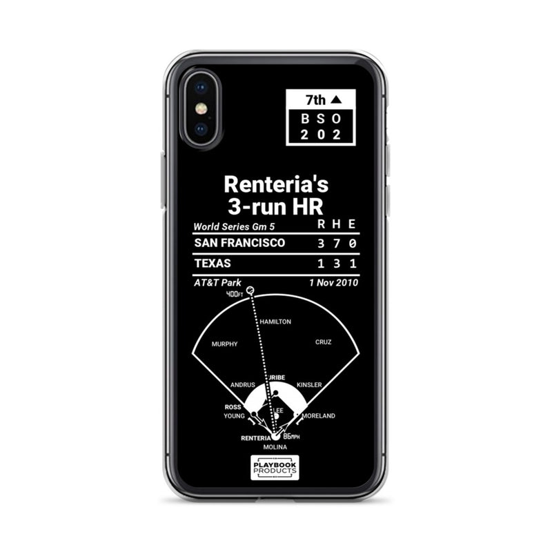 Greatest Giants Plays iPhone Case: Renteria&