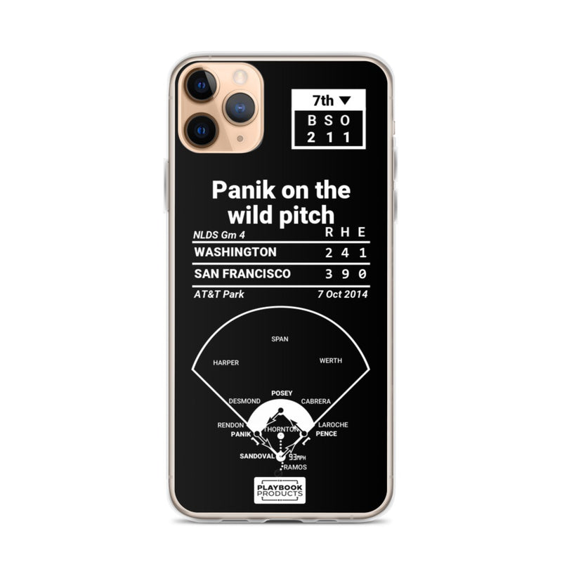 Greatest Giants Plays iPhone Case: Panik on the wild pitch (2014)