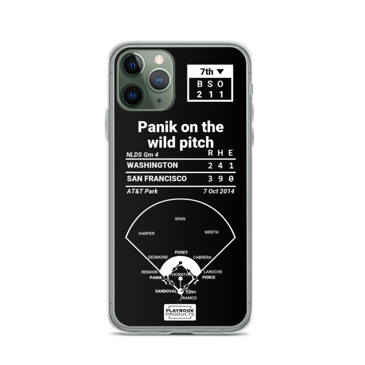 San Francisco Giants Greatest Plays iPhone Case: Panik on the wild pitch (2014)