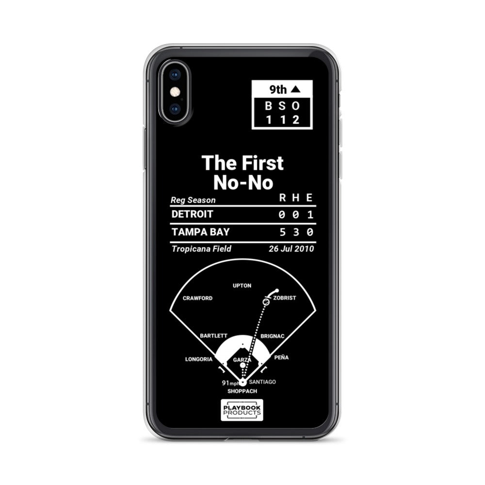 Tampa Bay Rays Greatest Plays iPhone Case: The First No-No (2010)