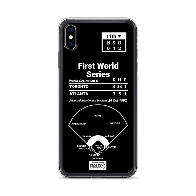 Greatest Blue Jays Plays iPhone Case: First World Series (1992)