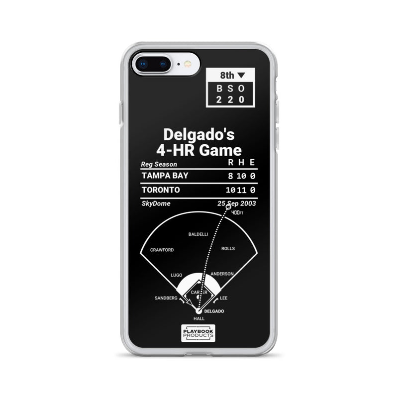 Greatest Blue Jays Plays iPhone Case: Delgado&