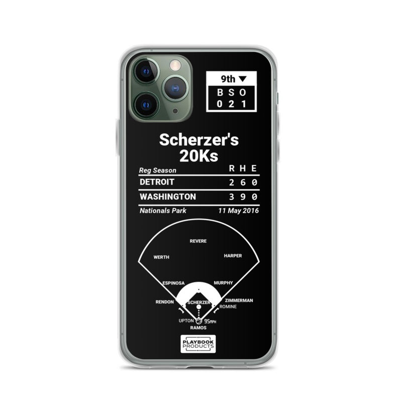 Greatest Nationals Plays iPhone Case: Scherzer&