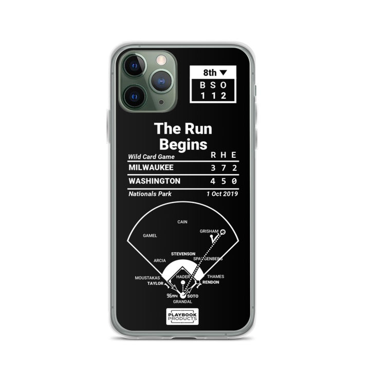 Washington Nationals Greatest Plays iPhone Case: The Run Begins (2019)