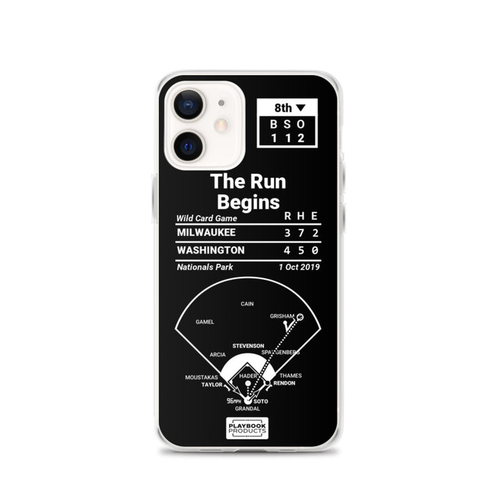 Washington Nationals Greatest Plays iPhone Case: The Run Begins (2019)