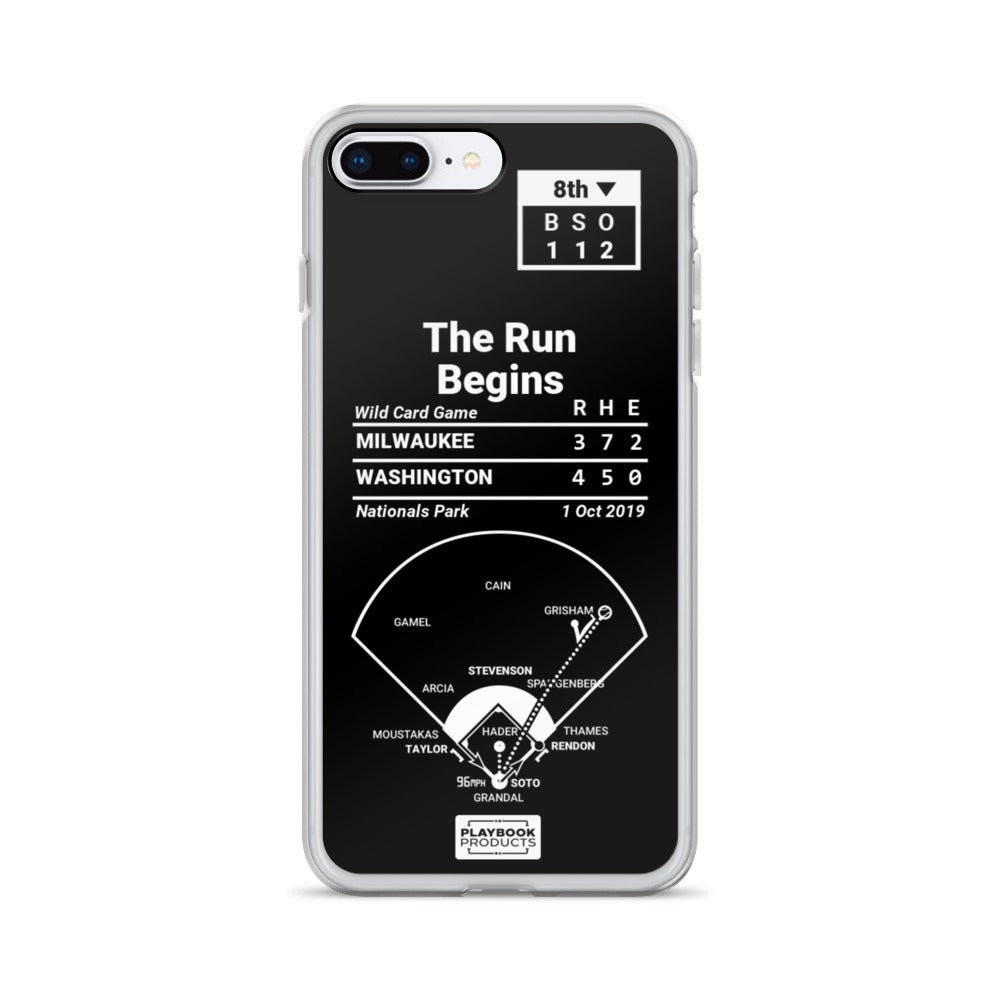 Washington Nationals Greatest Plays iPhone Case: The Run Begins (2019)