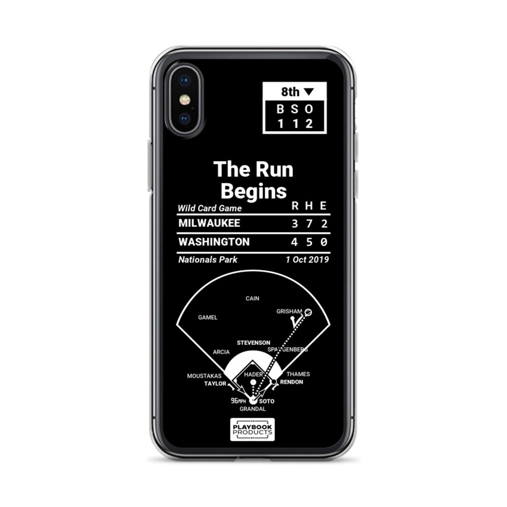 Washington Nationals Greatest Plays iPhone Case: The Run Begins (2019)