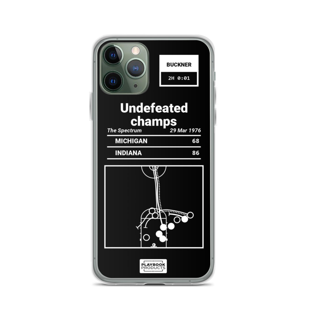 Indiana Basketball Greatest Plays iPhone Case: Undefeated champs (1976)