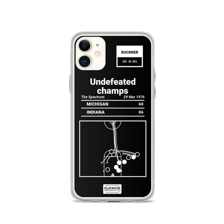 Indiana Basketball Greatest Plays iPhone Case: Undefeated champs (1976)