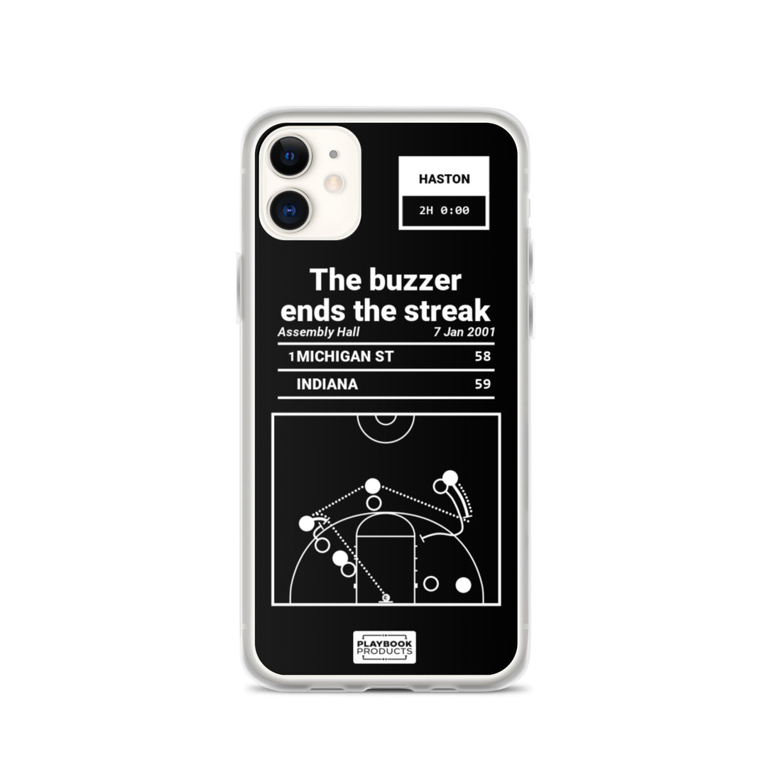 Indiana Basketball Greatest Plays iPhone Case: The buzzer ends the streak (2001)