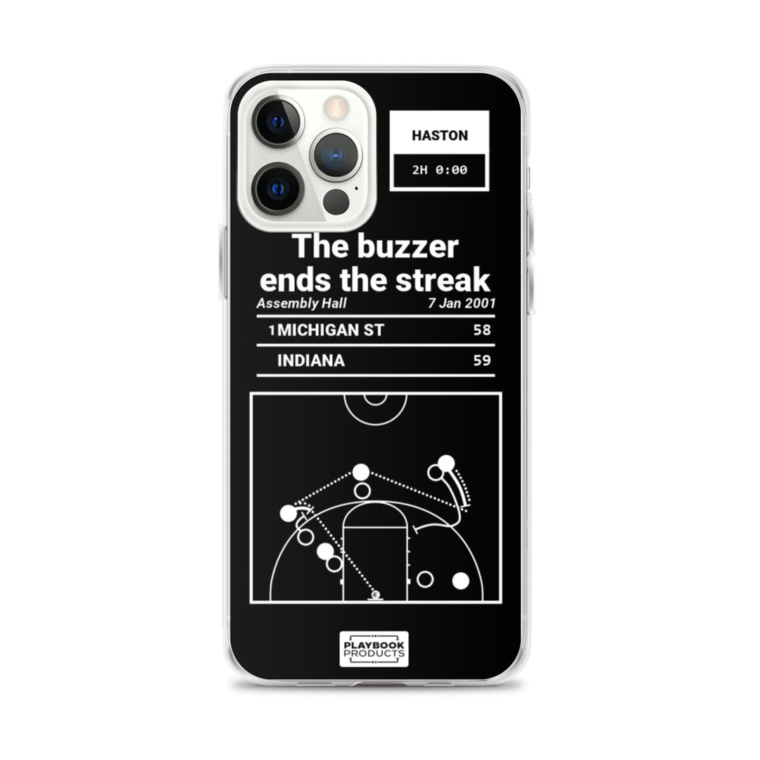 Indiana Basketball Greatest Plays iPhone Case: The buzzer ends the streak (2001)