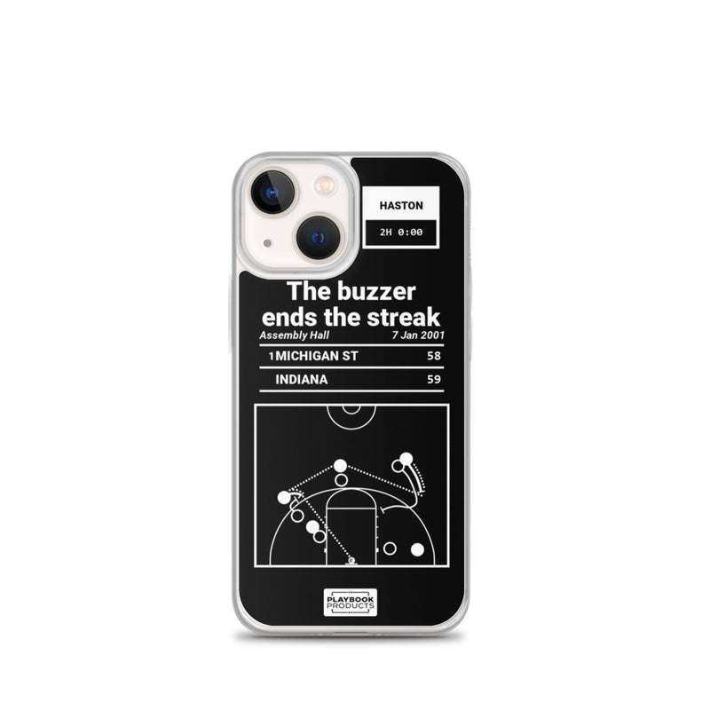 Greatest Indiana Basketball Plays iPhone Case: The buzzer ends the streak (2001)