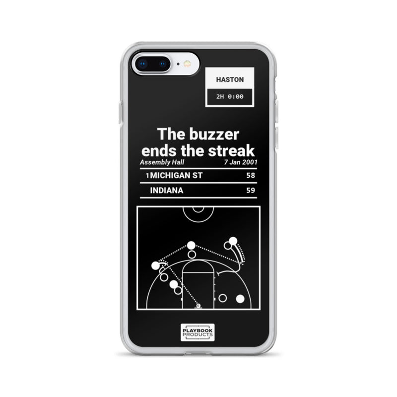 Greatest Indiana Basketball Plays iPhone Case: The buzzer ends the streak (2001)