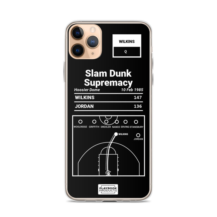 Atlanta Hawks Greatest Plays iPhone Case: Slam Dunk Supremacy (1985)
