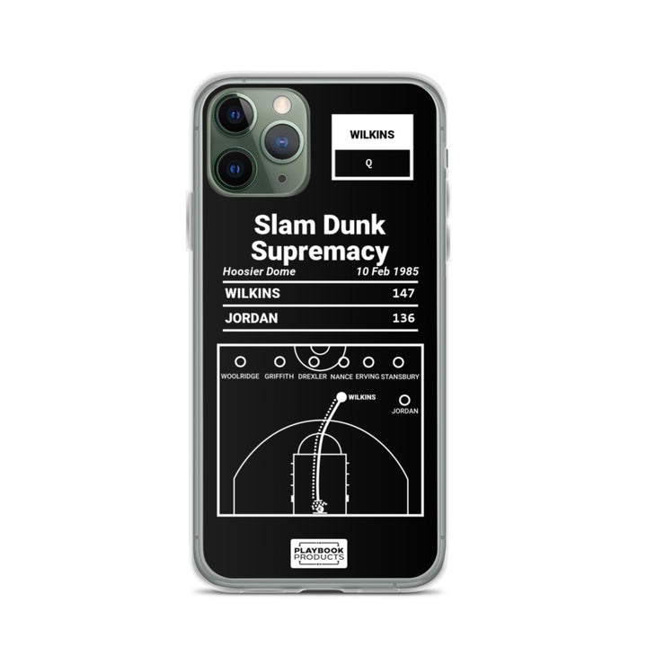 Atlanta Hawks Greatest Plays iPhone Case: Slam Dunk Supremacy (1985)