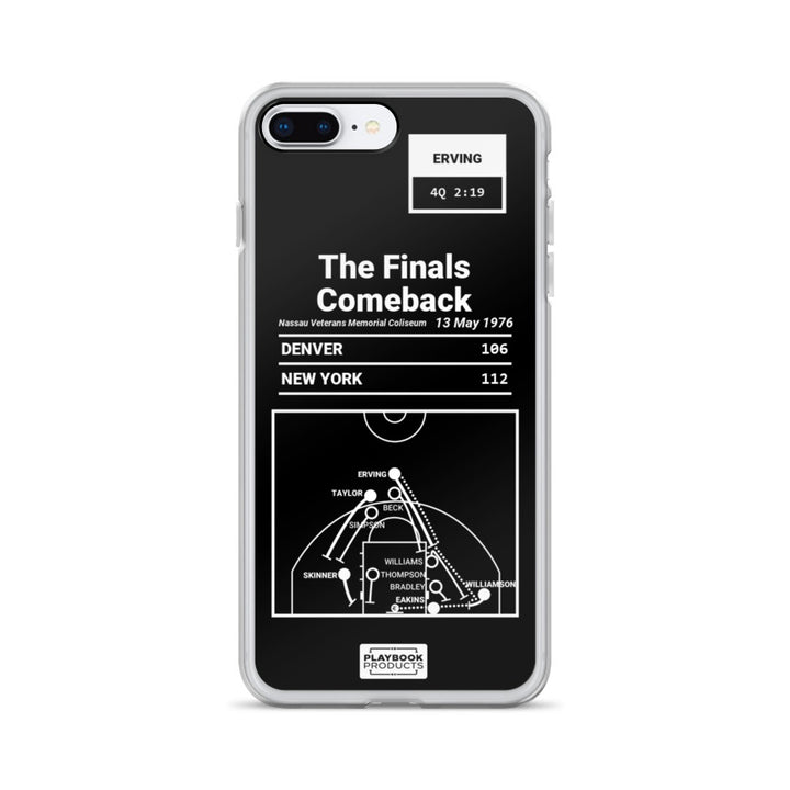 Brooklyn Nets Greatest Plays iPhone Case: The Finals Comeback (1976)