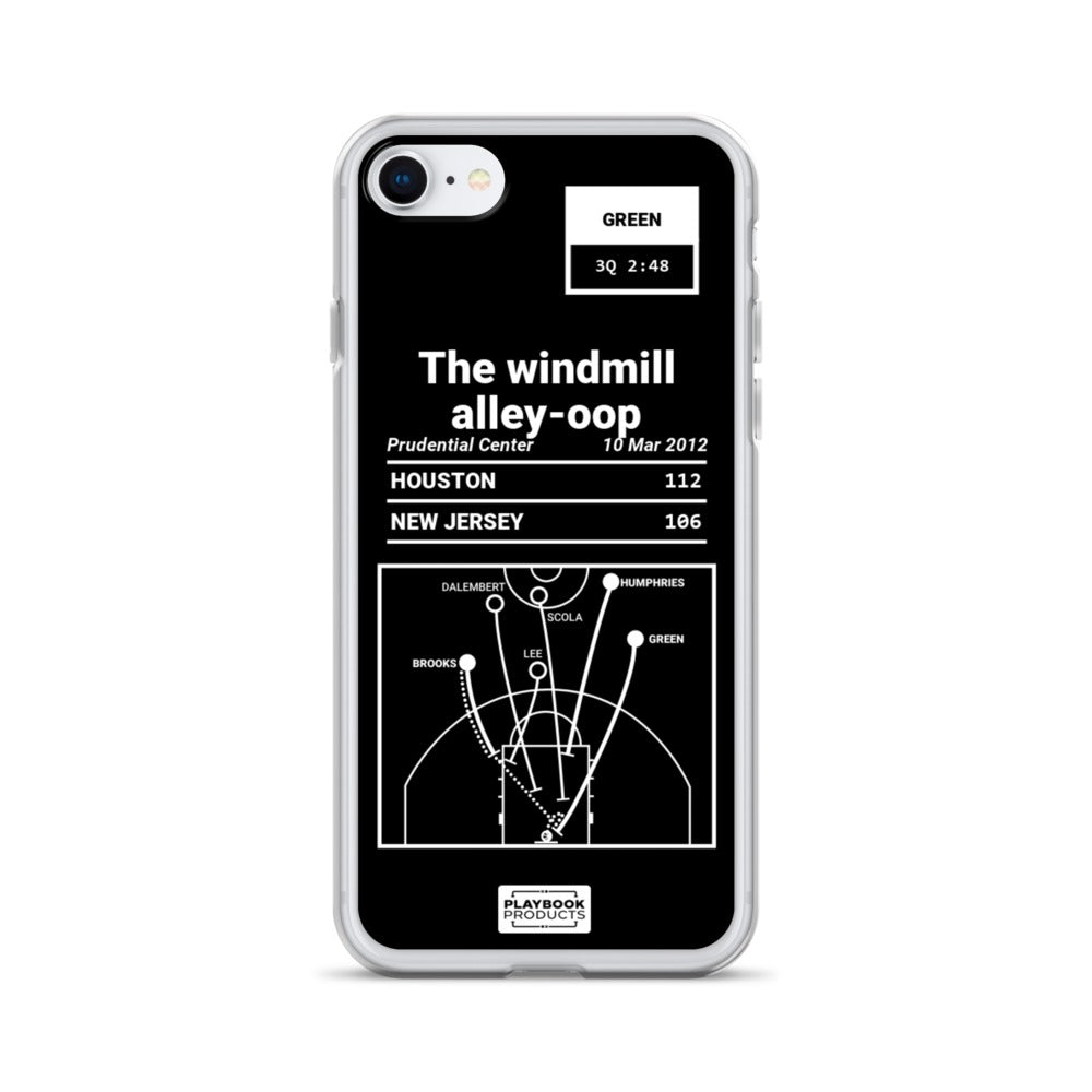 Brooklyn Nets Greatest Plays iPhone Case: The windmill alley-oop (2012)