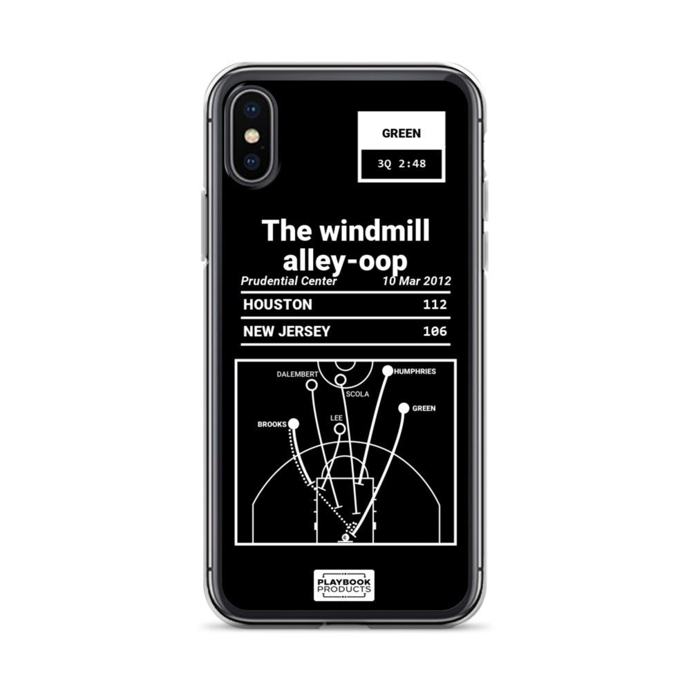 Brooklyn Nets Greatest Plays iPhone Case: The windmill alley-oop (2012)
