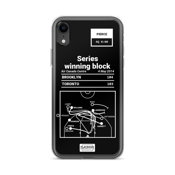 Brooklyn Nets Greatest Plays iPhone Case: Series winning block (2014)