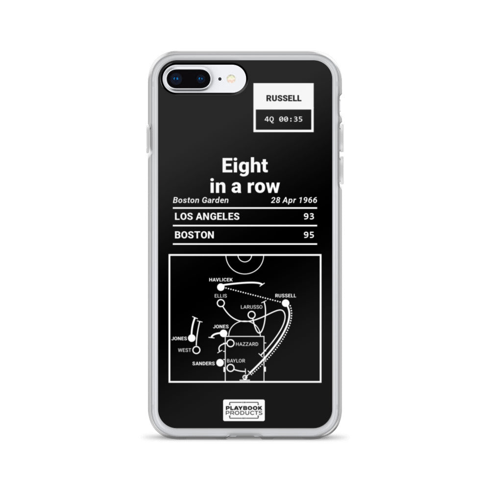 Boston Celtics Greatest Plays iPhone Case: Eight in a row (1966)