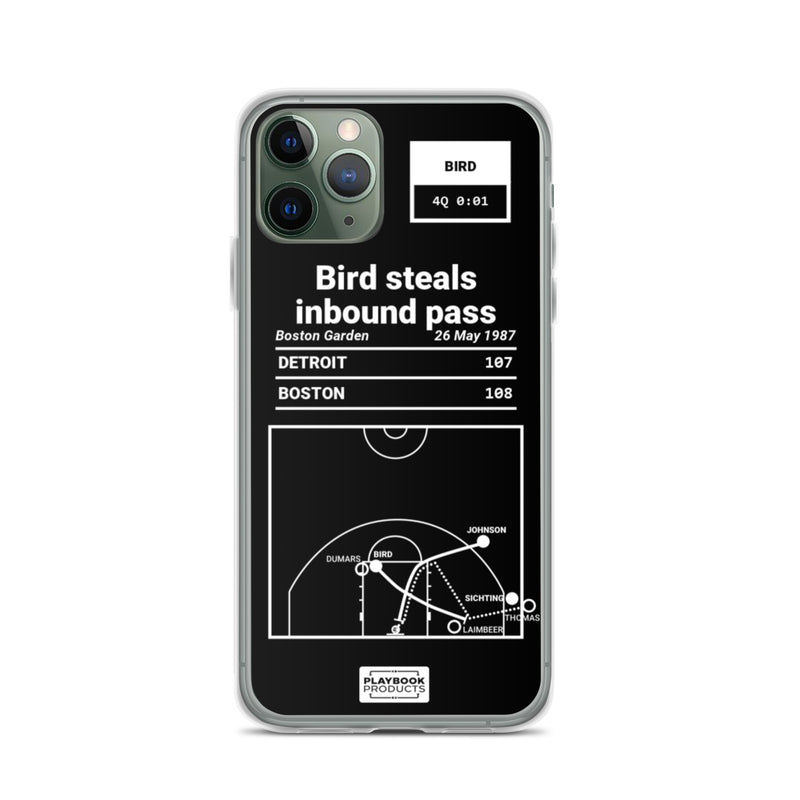 Greatest Celtics Plays iPhone Case: Bird steals inbound pass (1987)