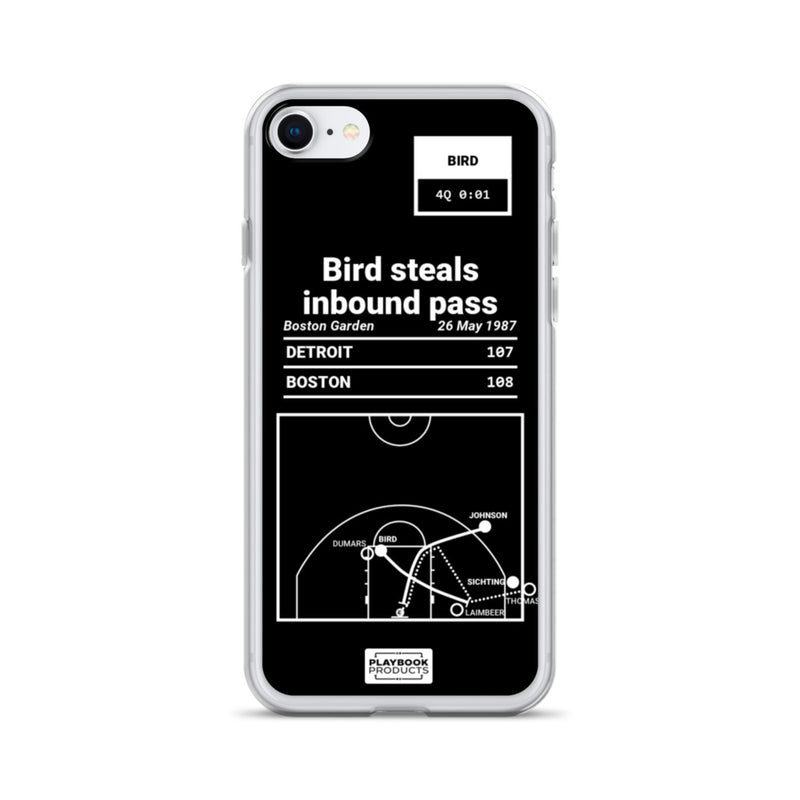 Greatest Celtics Plays iPhone Case: Bird steals inbound pass (1987)