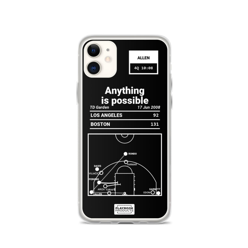 Greatest Celtics Plays iPhone Case: Anything is possible (2008)