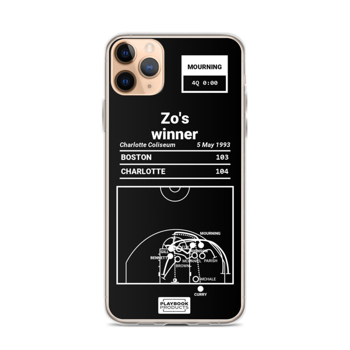 Charlotte Hornets Greatest Plays iPhone Case: Zo's winner (1993)