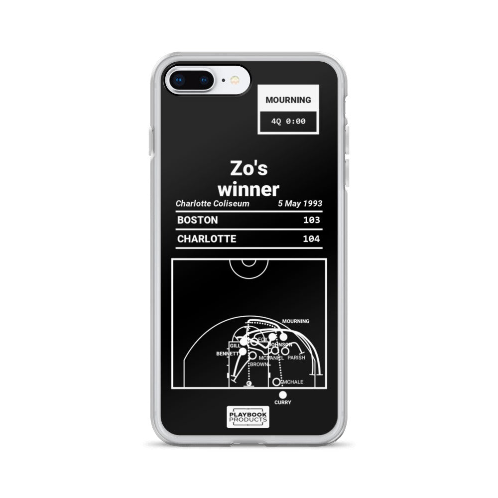 Charlotte Hornets Greatest Plays iPhone Case: Zo's winner (1993)