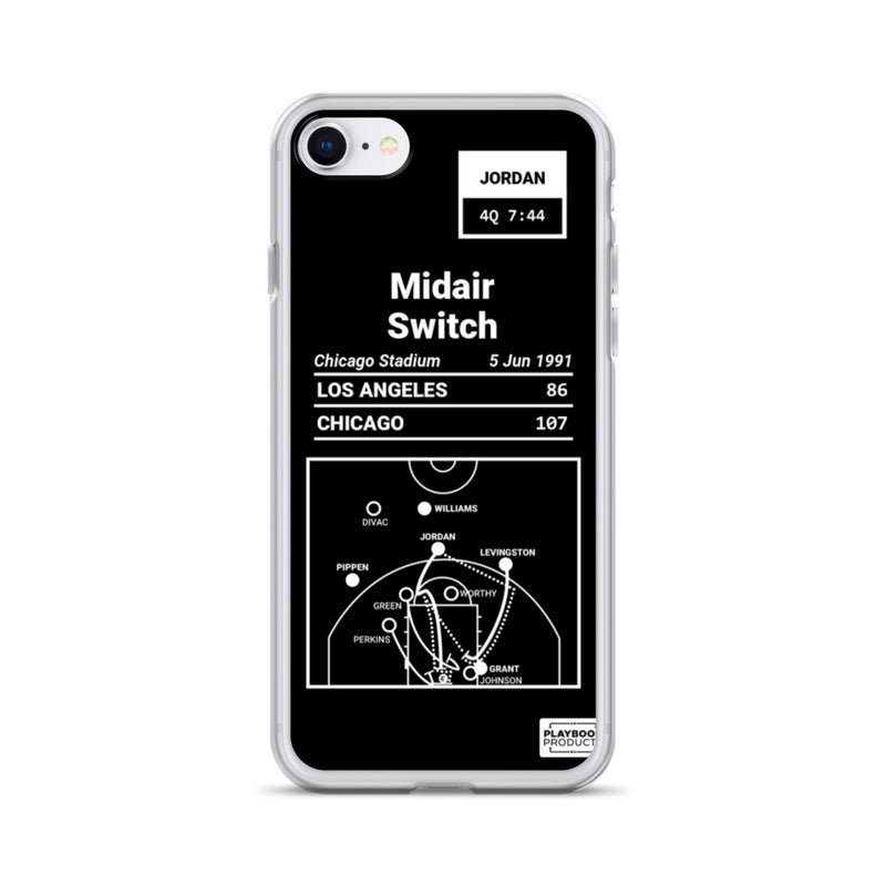 Greatest Bulls Plays iPhone Case: Midair Switch (1991)