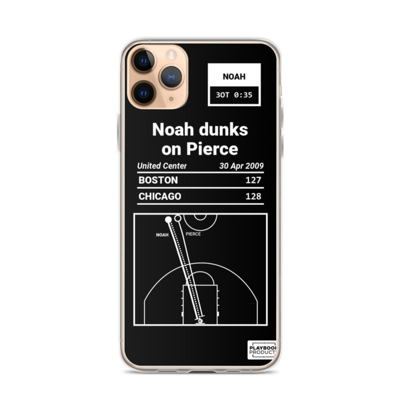 Greatest Bulls Plays iPhone Case: Noah dunks on Pierce (2009)