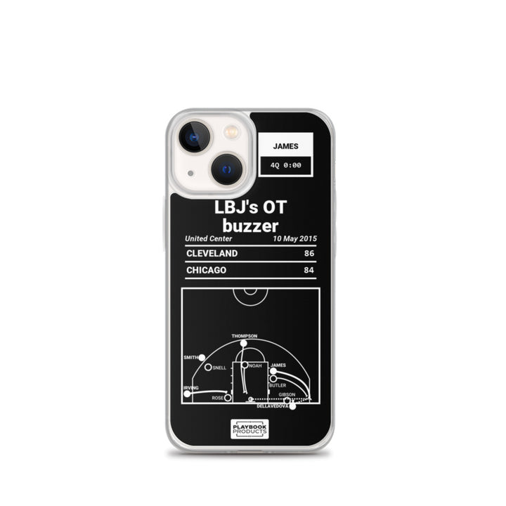 Cleveland Cavaliers Greatest Plays iPhone Case: LBJ's OT buzzer (2015)
