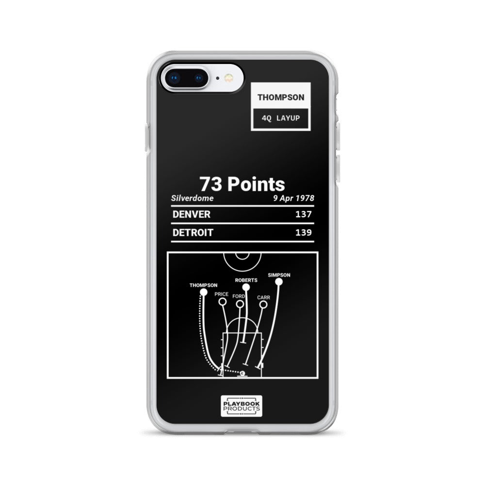 Denver Nuggets Greatest Plays iPhone Case: 73 Points (1978)