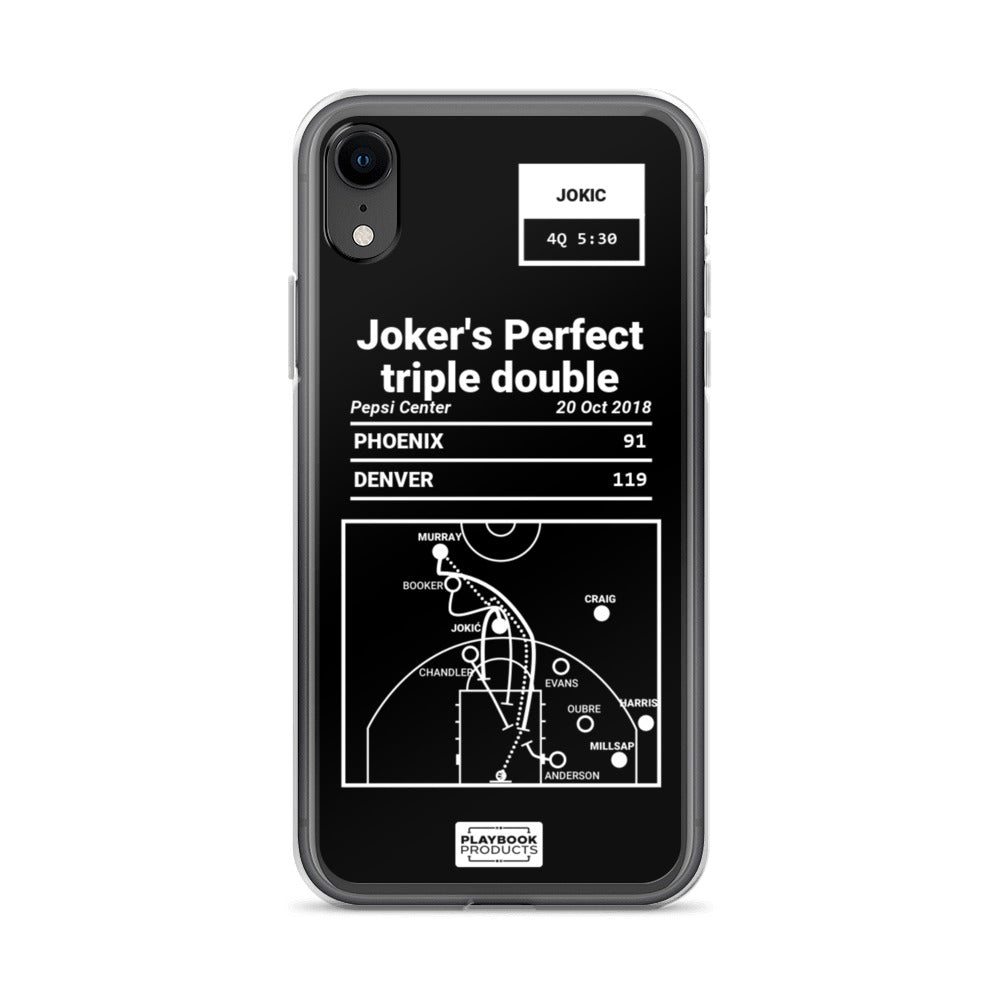 Denver Nuggets Greatest Plays iPhone Case: Joker's Perfect triple double (2018)
