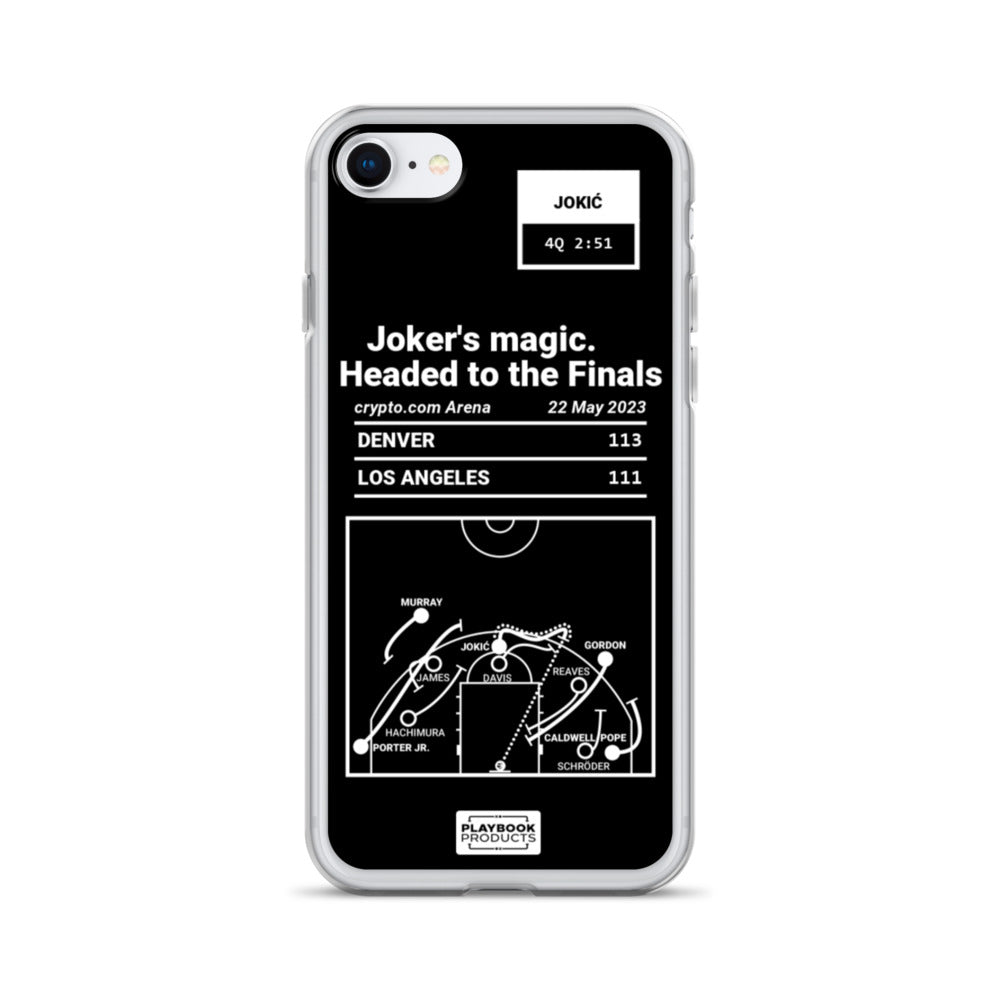 Denver Nuggets Greatest Plays iPhone Case: Joker's magic. Headed to the Finals (2023)