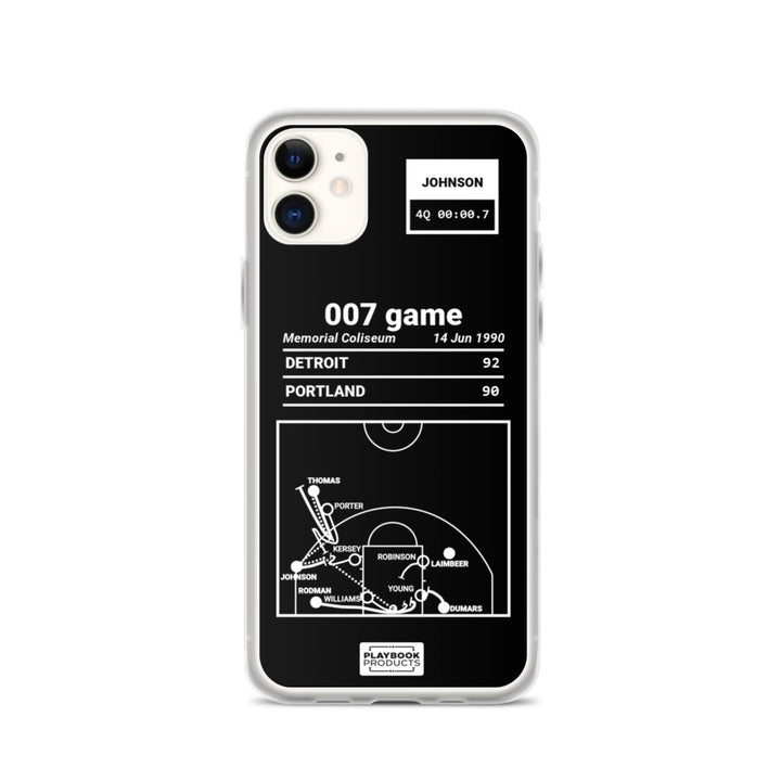 Detroit Pistons Greatest Plays iPhone Case: 007 game (1990)