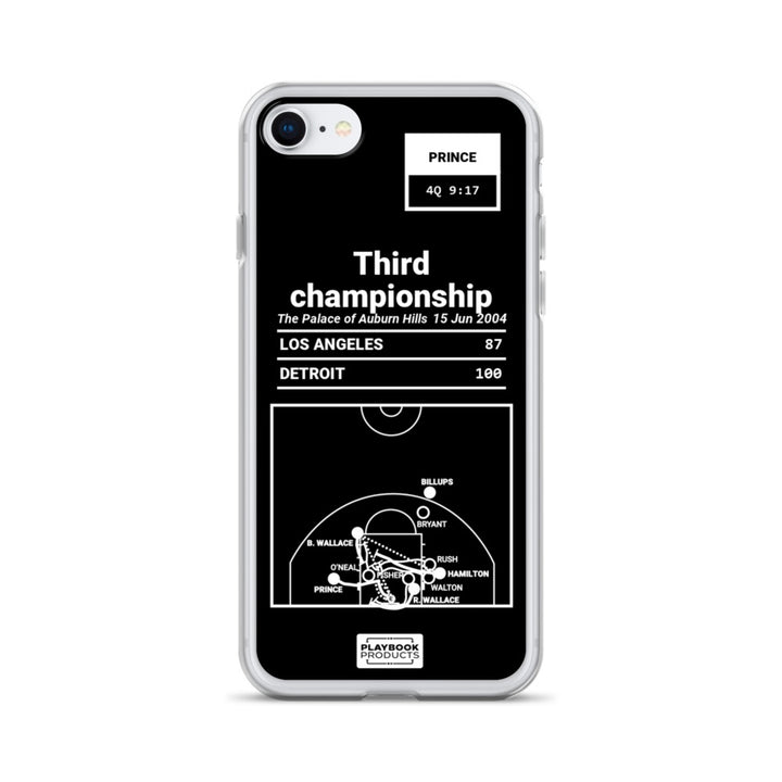 Detroit Pistons Greatest Plays iPhone Case: Third championship (2004)
