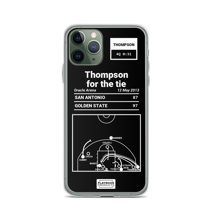 Golden State Warriors Greatest Plays iPhone Case: Thompson for the tie (2013)