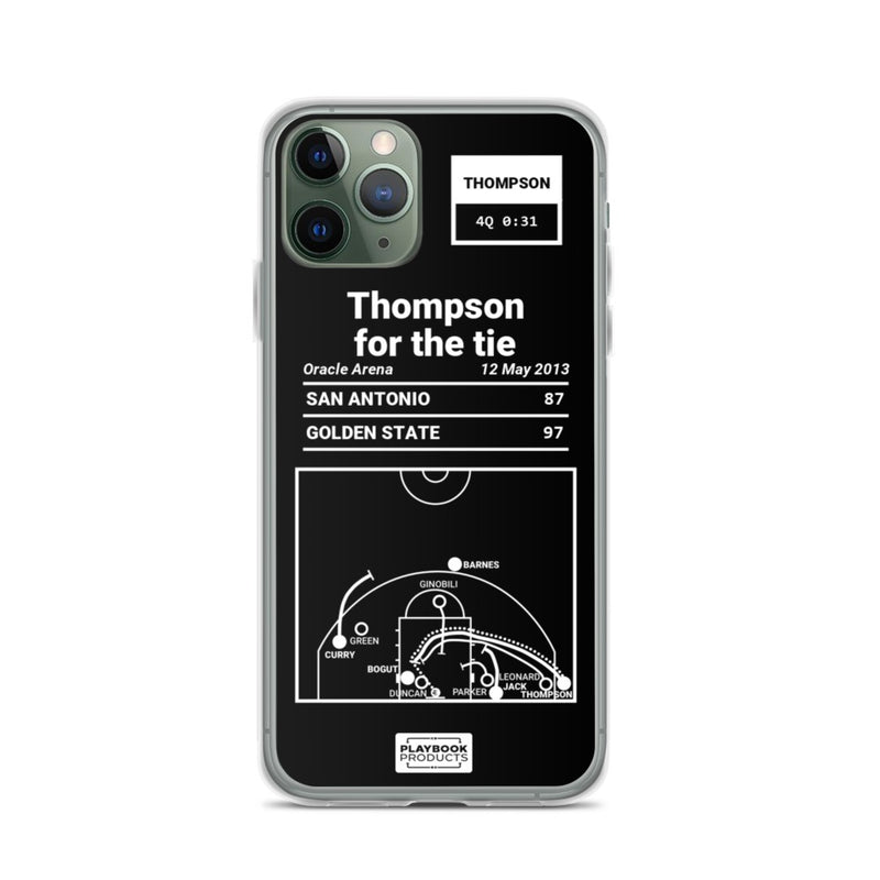 Greatest Warriors Plays iPhone Case: Thompson for the tie (2013)
