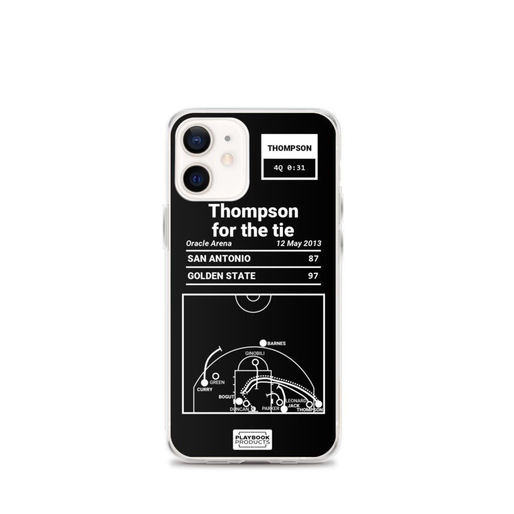 Golden State Warriors Greatest Plays iPhone Case: Thompson for the tie (2013)