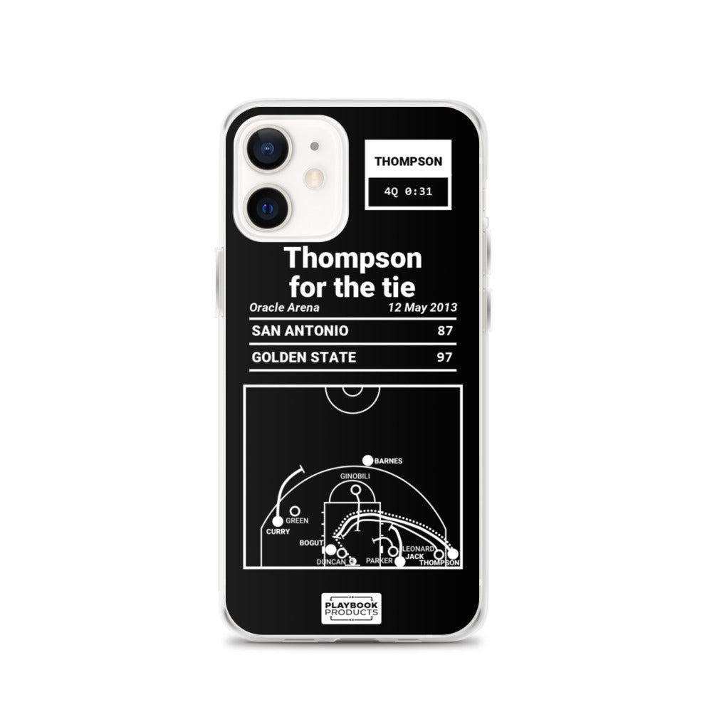 Golden State Warriors Greatest Plays iPhone Case: Thompson for the tie (2013)