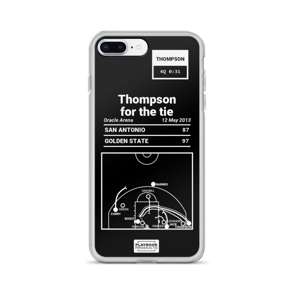 Golden State Warriors Greatest Plays iPhone Case: Thompson for the tie (2013)